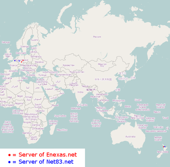 Map with server-locations